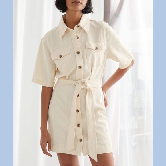 & Other Stories Dresses & Skirts - & OTHER STORIES Belted Shirt Mini Dress